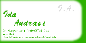 ida andrasi business card